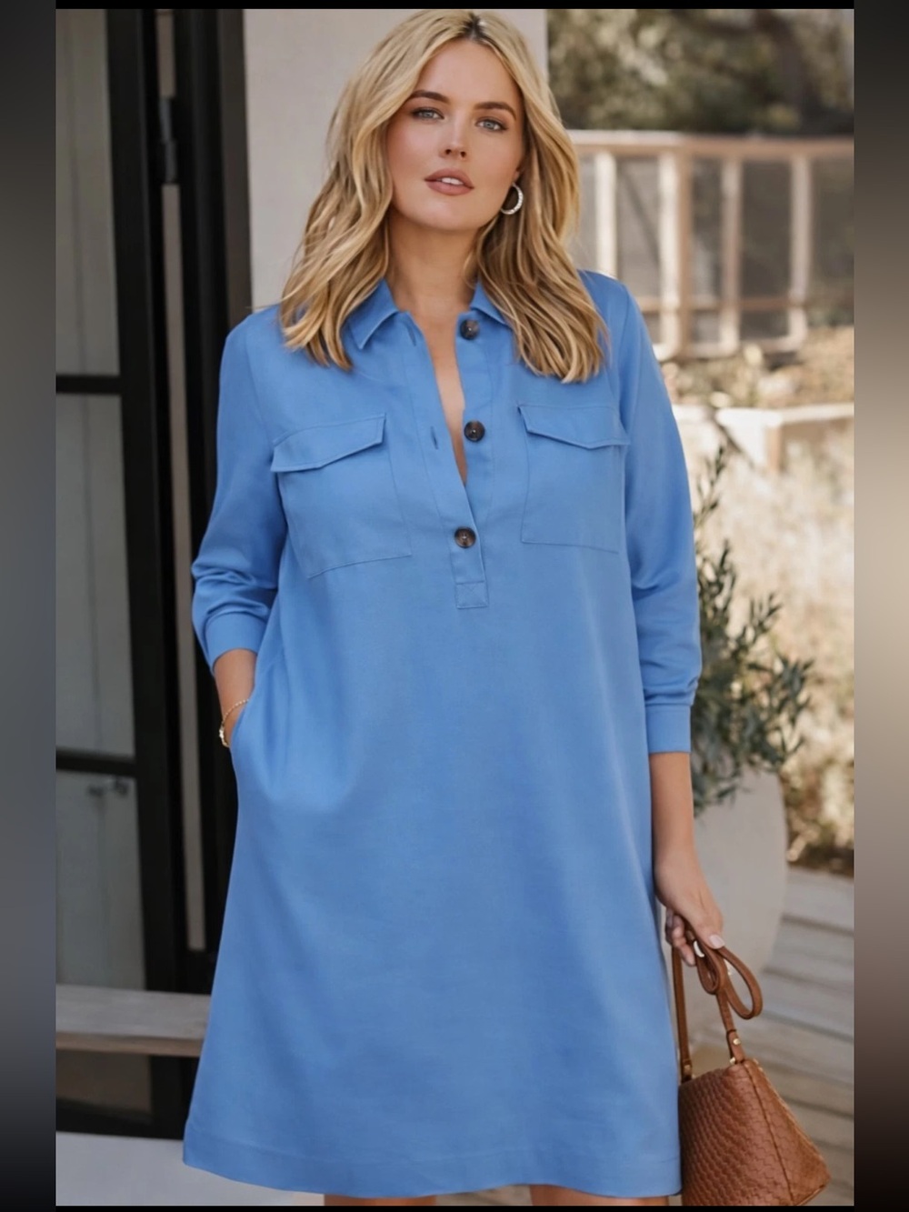 J.Jill Love Linen Shirt 100% Collard Linen Dress